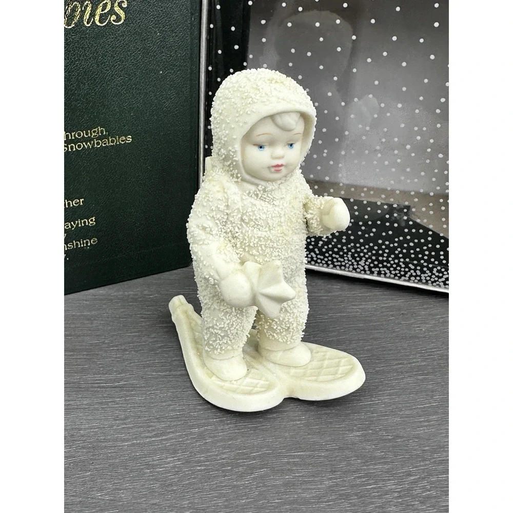 Department 56‎ Winter Tales Snowbabies A Special Delivery Figurine Snowshoes Box